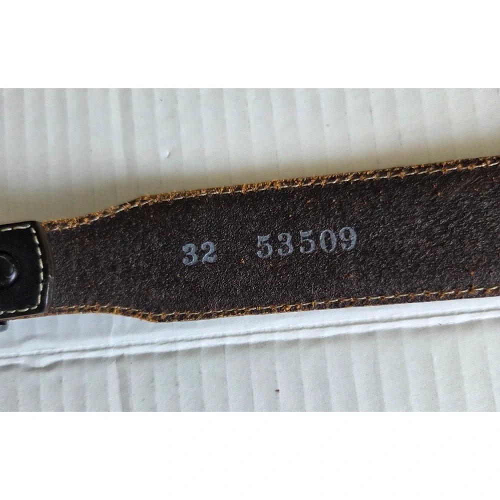 Silver Creek Classics Belt Leather Buffalo Nickel Western 53509 Mens Size 32